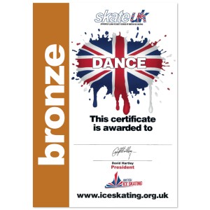 Skate Stars Dance Certificate - Bronze