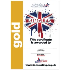 Skate Stars Singles Certificate - Gold 