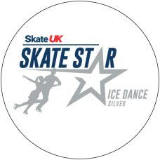Skate UK Skate Stars Ice Dance Pop Badge - Silver