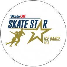 Skate UK Skate Stars Ice Dance Pop Badge - Gold