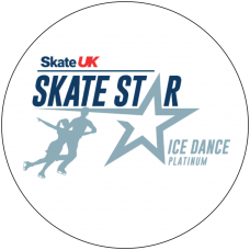 Skate UK Skate Stars Ice Dance Pop Badge - Platinum