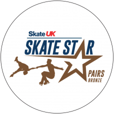 Skate UK Skate Stars Pairs Pop Badge - Bronze