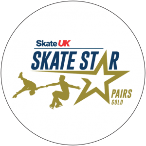 Skate UK Skate Stars Pairs Pop Badge - Gold