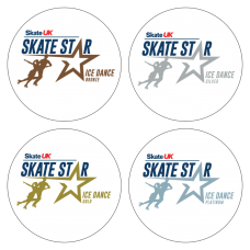 Skate UK Skate Stars Ice Dance Pop Badge - Bronze/Silver/Gold/Platinum Bundle 