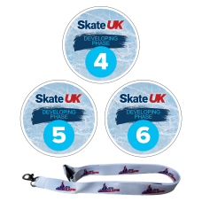 Skate UK Fundamentals Developing Phase 4-6 Pop Badge and Lanyard Bundle 