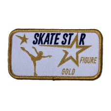 Skate UK Skate Stars Figure Cloth Badge - Gold