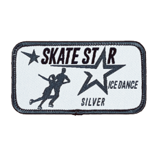 Skate UK Skate Stars Ice Dance Cloth Badge - Silver