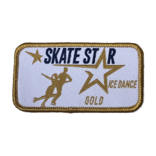 Skate UK Skate Stars Ice Dance Cloth Badge - Gold